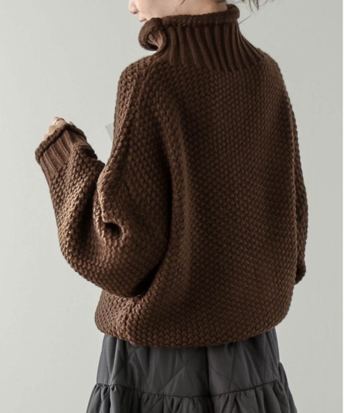 La-gemme（ラジェム）の「ハイネックニットトップス（ニット/セーター・レディース・ブラック/ベージュ/ブラウン/ピンク系その他/ライトブラウン/カーキ・M/L）」の21枚目の写真