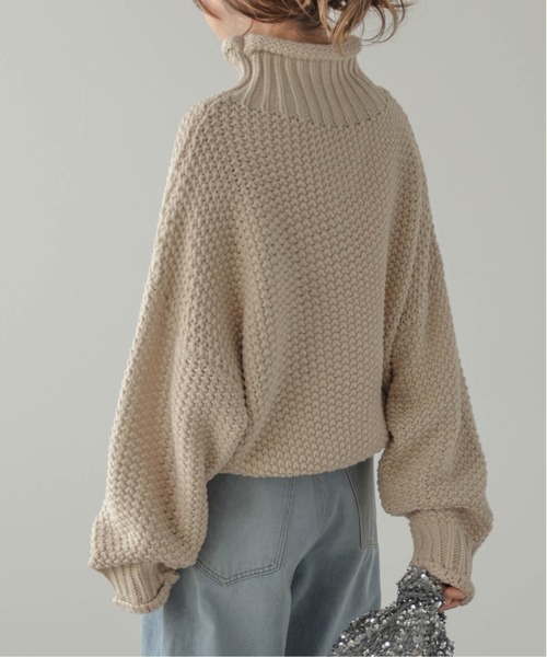 La-gemme（ラジェム）の「ハイネックニットトップス（ニット/セーター・レディース・ブラック/ベージュ/ブラウン/ピンク系その他/ライトブラウン/カーキ・M/L）」の15枚目の写真