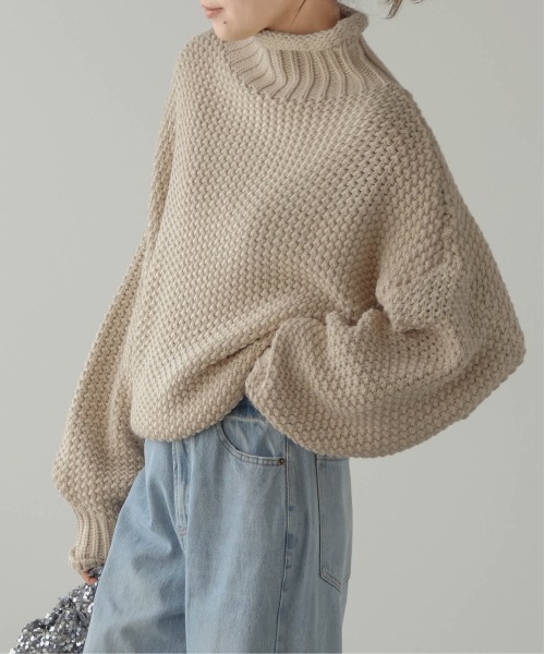 La-gemme（ラジェム）の「ハイネックニットトップス（ニット/セーター・レディース・ブラック/ベージュ/ブラウン/ピンク系その他/ライトブラウン/カーキ・M/L）」の20枚目の写真