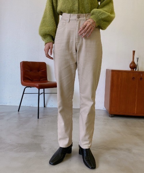 VANNIE U（ヴァニーユー）の「ツイルデニムパンツ/Sサイズ展開有（デニムパンツ・レディース・ライトブルー/オリーブ/ブルー/ナチュラル/ベージュ/ブルー系その他・SMALL/FREE/LARGE）」の7枚目の写真