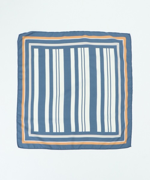 ikka（イッカ）の「ストライプＳＱスカーフ（ストール/ショール・レディース・ベージュ/ネイビー/オレンジ・FREE）」の6枚目の写真