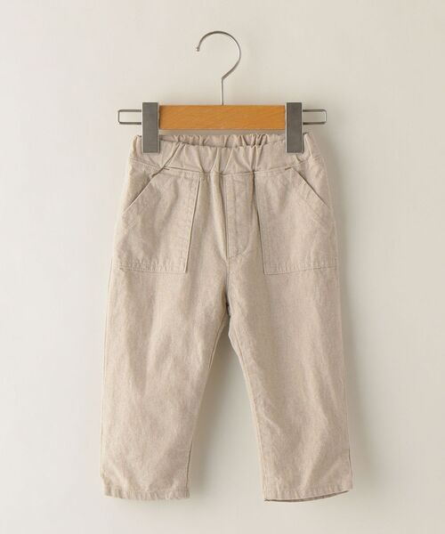 SHIPS（シップス）の「SHIPS KIDS:綿麻 パンツ(80～90cm)（その他パンツ・キッズ・マスタード/ベージュ/ネイビー・90/80）」の2枚目の写真