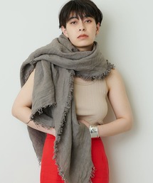 ASAUCE MELER | 【ASAUCE MELER】別注ベルギーリネンフリンジストール(ストール/ショール)