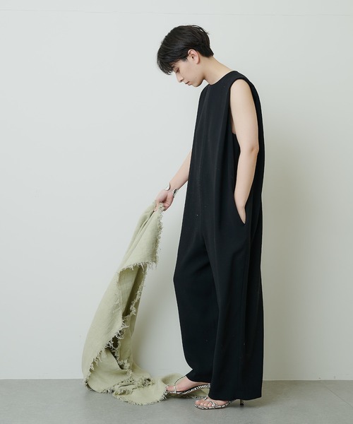 ASAUCE MELER（アソースメレ）の「【ASAUCE MELER】別注ベルギーリネンフリンジストール（ストール/ショール・レディース・グレー系その他/ライトカーキ/ライトブルー/ピンクベージュ・FREE）」の17枚目の写真