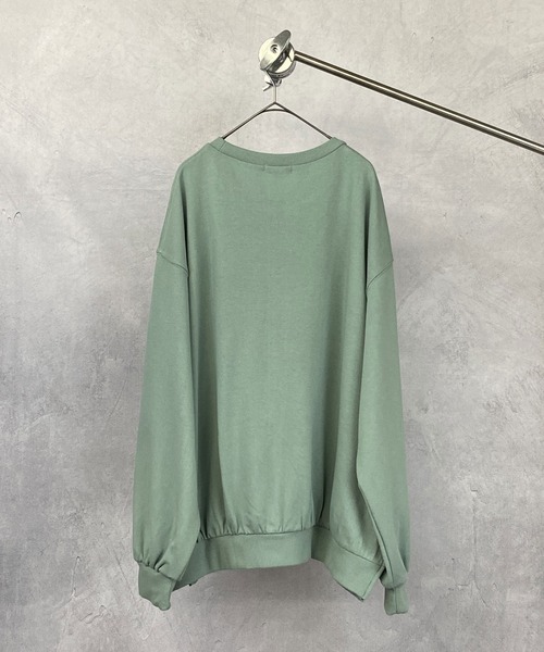 Beno（ビーノ）の「ライト裏毛 サイドジップ スリット バルーンスリーブ ルーズシルエット トレーナー（スウェット・メンズ・ラベンダー/アイボリー/ブラック/ピンクベージュ/ライトグリーン/コーラルピンク・M/L）」の13枚目の写真