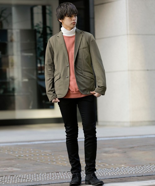 Beno（ビーノ）の「ライト裏毛 サイドジップ スリット バルーンスリーブ ルーズシルエット トレーナー（スウェット・メンズ・ラベンダー/アイボリー/ブラック/ピンクベージュ/ライトグリーン/コーラルピンク・M/L）」の21枚目の写真