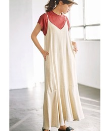 GeeRA | 【21夏新着】麻入り切替キャミワンピース(ワンピース)