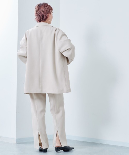cepo（セポ）の「２ＷＡＹテーラードジャケット　※セットアップ可能（テーラードジャケット・レディース・オフホワイト/ブルー・M）」の8枚目の写真