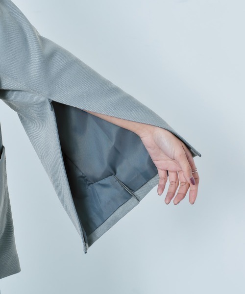 cepo（セポ）の「２ＷＡＹテーラードジャケット　※セットアップ可能（テーラードジャケット・レディース・オフホワイト/ブルー・M）」の9枚目の写真