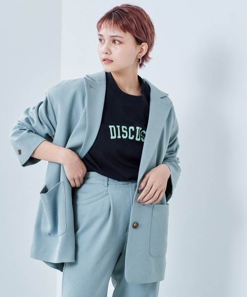 cepo（セポ）の「２ＷＡＹテーラードジャケット　※セットアップ可能（テーラードジャケット・レディース・オフホワイト/ブルー・M）」の4枚目の写真