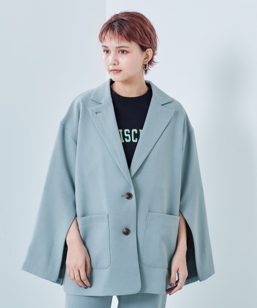 cepo（セポ）の「２ＷＡＹテーラードジャケット　※セットアップ可能（テーラードジャケット・レディース・オフホワイト/ブルー・M）」の11枚目の写真