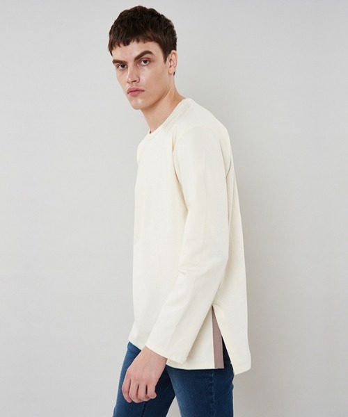 VABEU(バーベウ)の「【VABEU 】サイドラインポイントティーシャツ / Sideline Pointed T-shirts(Tシャツ/カットソー・メンズ・ブラック/グレー/アイボリー・LARGE/XX-LARGE)」の10枚目の写真