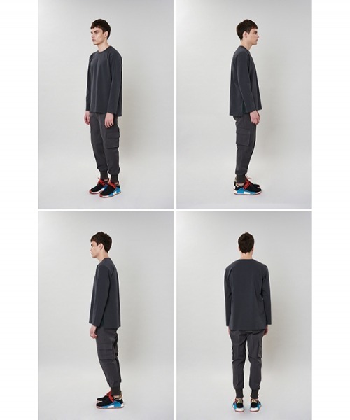 VABEU(バーベウ)の「【VABEU 】サイドラインポイントティーシャツ / Sideline Pointed T-shirts(Tシャツ/カットソー・メンズ・ブラック/グレー/アイボリー・LARGE/XX-LARGE)」の19枚目の写真