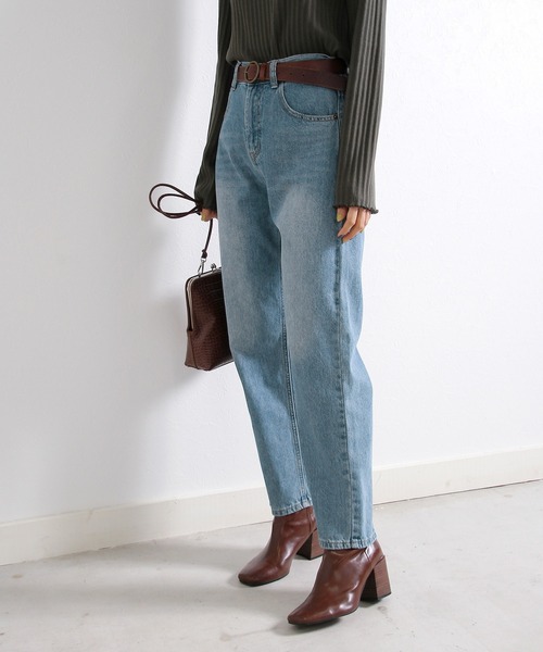 Crisp（クリスプ）の「ベーシックデニムパンツ（デニムパンツ・レディース・ネイビー/ブルー/アイボリー/ブラック・FREE）」の10枚目の写真