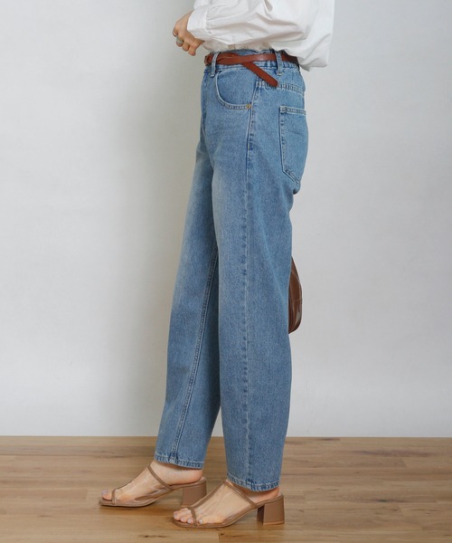 Crisp（クリスプ）の「ベーシックデニムパンツ（デニムパンツ・レディース・ネイビー/ブルー/アイボリー/ブラック・FREE）」の21枚目の写真