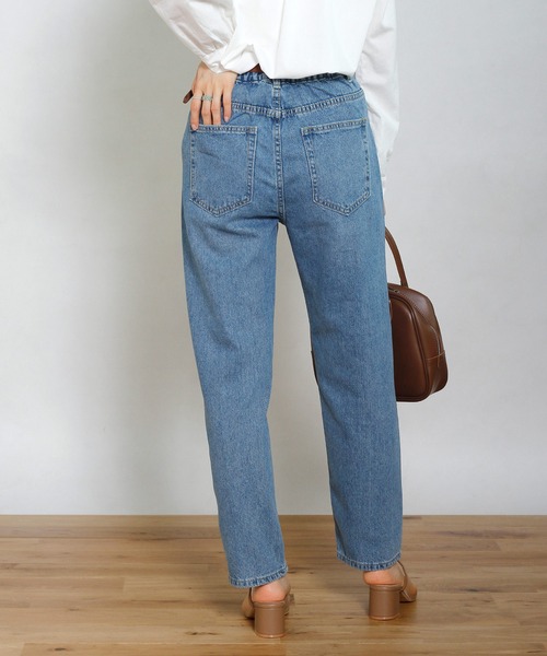 Crisp（クリスプ）の「ベーシックデニムパンツ（デニムパンツ・レディース・ネイビー/ブルー/アイボリー/ブラック・FREE）」の22枚目の写真