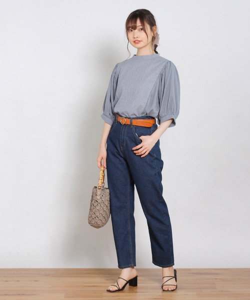 Crisp（クリスプ）の「ベーシックデニムパンツ（デニムパンツ・レディース・ネイビー/ブルー/アイボリー/ブラック・FREE）」の14枚目の写真