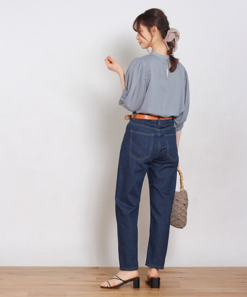 Crisp（クリスプ）の「ベーシックデニムパンツ（デニムパンツ・レディース・ネイビー/ブルー/アイボリー/ブラック・FREE）」の15枚目の写真