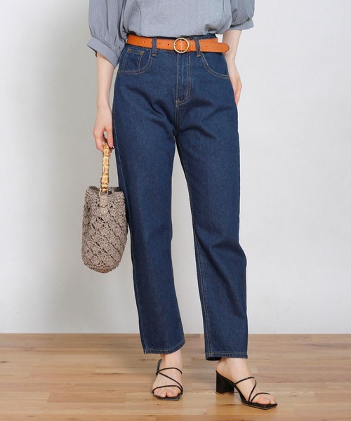 Crisp（クリスプ）の「ベーシックデニムパンツ（デニムパンツ・レディース・ネイビー/ブルー/アイボリー/ブラック・FREE）」の16枚目の写真