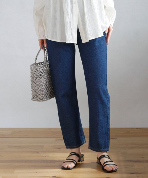 Crisp（クリスプ）の「ベーシックデニムパンツ（デニムパンツ・レディース・ネイビー/ブルー/アイボリー/ブラック・FREE）」の18枚目の写真