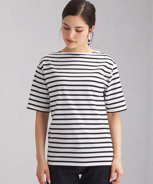 SAINT JAMES（セントジェームス）の「[ セントジェームス ] SAINT JAMES SC ピリアック ボーダー プルオーバー カットソー 21（Tシャツ/カットソー・レディース・ライトブルー/ライトグレー/ホワイト・3/1）」の10枚目の写真