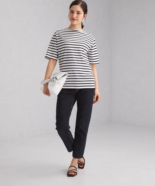 SAINT JAMES（セントジェームス）の「[ セントジェームス ] SAINT JAMES SC ピリアック ボーダー プルオーバー カットソー 21（Tシャツ/カットソー・レディース・ライトブルー/ライトグレー/ホワイト・3/1）」の8枚目の写真