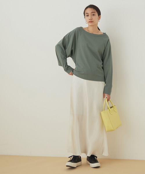 ADAM ET ROPE'(アダムエロペ)の「ワイドスリーブくびれTEE(Tシャツ/カットソー・レディース・ホワイト/ベージュ/グリーン・FREE)」の9枚目の写真