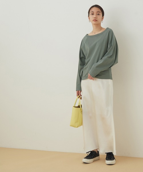 ADAM ET ROPE'(アダムエロペ)の「ワイドスリーブくびれTEE(Tシャツ/カットソー・レディース・ホワイト/ベージュ/グリーン・FREE)」の13枚目の写真