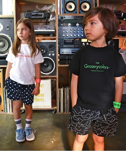 GROOVY COLORS(グルービーカラーズ)の「カラーツイル 総柄 クライミング ショートパンツ(その他パンツ・キッズ・ブラック/チャコールグレー/ネイビー・90/100/110/120)」の5枚目の写真