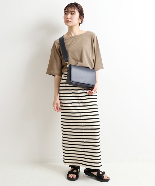 SLOBE IENA(スローブイエナ)の「ハイツイスト天竺5分袖TEE【手洗い可能】◆(Tシャツ/カットソー・レディース・ホワイト/グレー/カーキ/ピンク・FREE)」の17枚目の写真