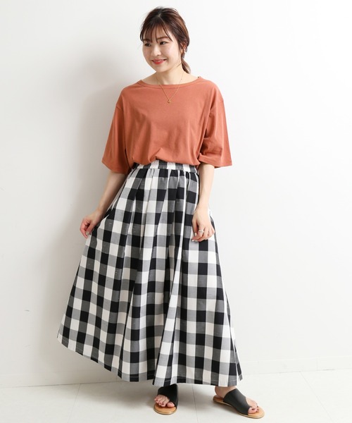 SLOBE IENA(スローブイエナ)の「ハイツイスト天竺5分袖TEE【手洗い可能】◆(Tシャツ/カットソー・レディース・ホワイト/グレー/カーキ/ピンク・FREE)」の20枚目の写真