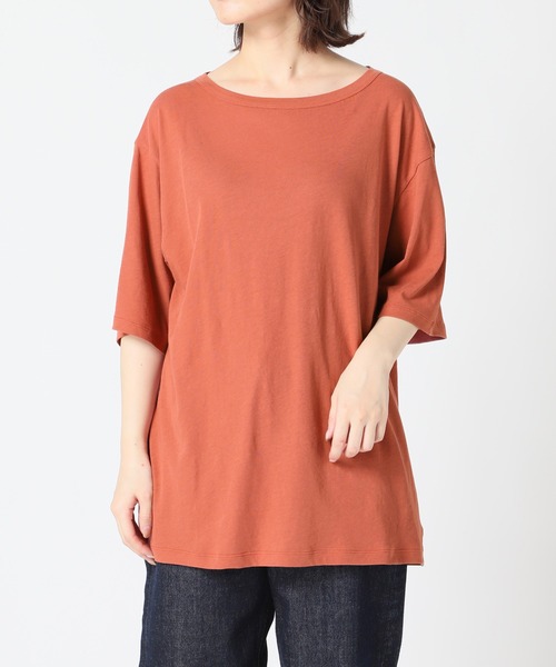 SLOBE IENA(スローブイエナ)の「ハイツイスト天竺5分袖TEE【手洗い可能】◆(Tシャツ/カットソー・レディース・ホワイト/グレー/カーキ/ピンク・FREE)」の10枚目の写真