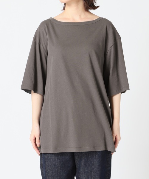 SLOBE IENA(スローブイエナ)の「ハイツイスト天竺5分袖TEE【手洗い可能】◆(Tシャツ/カットソー・レディース・ホワイト/グレー/カーキ/ピンク・FREE)」の14枚目の写真