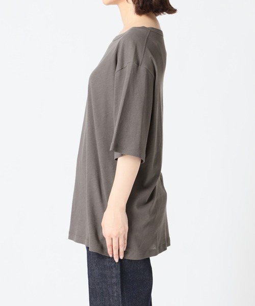 SLOBE IENA(スローブイエナ)の「ハイツイスト天竺5分袖TEE【手洗い可能】◆(Tシャツ/カットソー・レディース・ホワイト/グレー/カーキ/ピンク・FREE)」の5枚目の写真