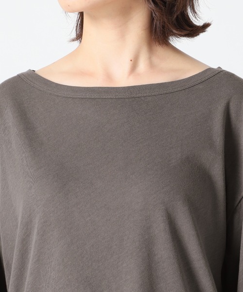 SLOBE IENA(スローブイエナ)の「ハイツイスト天竺5分袖TEE【手洗い可能】◆(Tシャツ/カットソー・レディース・ホワイト/グレー/カーキ/ピンク・FREE)」の9枚目の写真