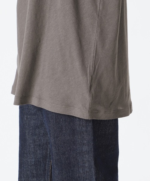 SLOBE IENA(スローブイエナ)の「ハイツイスト天竺5分袖TEE【手洗い可能】◆(Tシャツ/カットソー・レディース・ホワイト/グレー/カーキ/ピンク・FREE)」の21枚目の写真