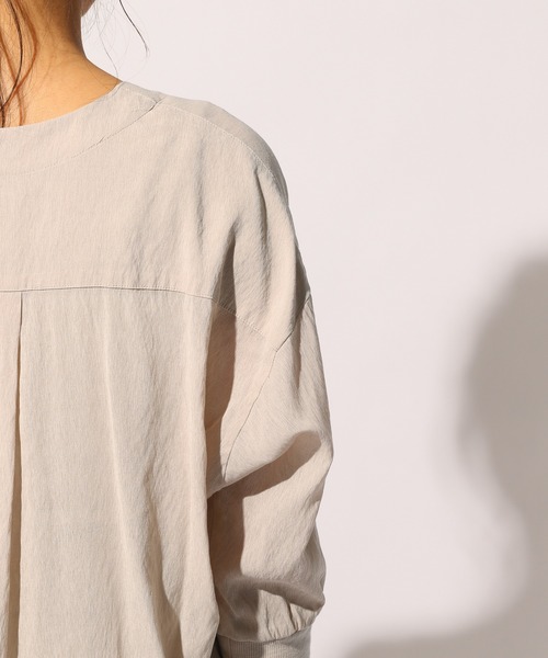 BAYFLOW（ベイフロー）の「シアーシャツワンピース（ワンピース・レディース・ブラック/ベージュ/ライトグリーン・FREE）」の15枚目の写真