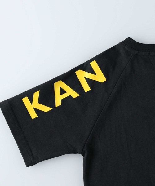 KANGOL KIDS(カンゴールキッズ)の「【KANGOL】ビッグシルエットラグランロゴTシャツ(Tシャツ/カットソー・キッズ・パープル/ブラック・105/140/130/120/155)」の5枚目の写真