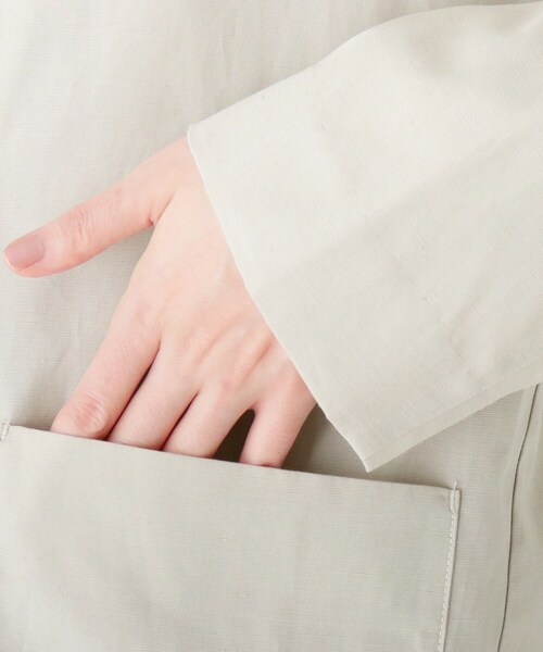 AG by aquagirl（エージーバイアクアガール）の「◆コットンリネンゆるテーラージャケット（テーラードジャケット・レディース・ガンメタ/オリーブ・38/36）」の8枚目の写真