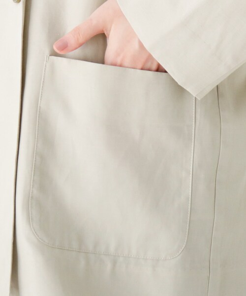 AG by aquagirl（エージーバイアクアガール）の「◆コットンリネンゆるテーラージャケット（テーラードジャケット・レディース・ガンメタ/オリーブ・38/36）」の4枚目の写真