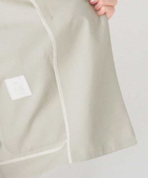 AG by aquagirl（エージーバイアクアガール）の「◆コットンリネンゆるテーラージャケット（テーラードジャケット・レディース・ガンメタ/オリーブ・38/36）」の6枚目の写真