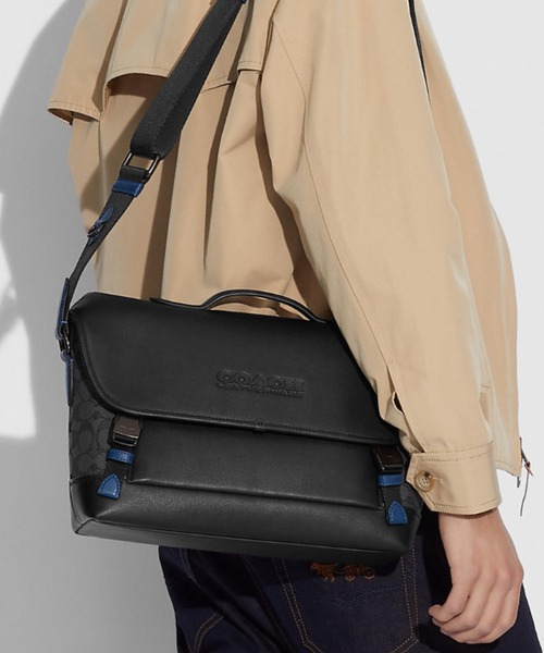 COACH（コーチ）の「リーグ バイク バッグ シグネチャー ジャカード