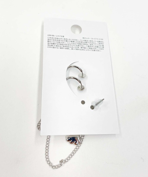 WEGO（ウィゴー）の「WEGO/エンジェルモチーフイヤカフピアス（ピアス（片耳用）・レディース・シルバー・FREE）」の4枚目の写真