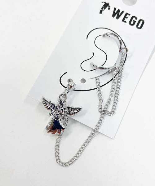 WEGO（ウィゴー）の「WEGO/エンジェルモチーフイヤカフピアス（ピアス（片耳用）・レディース・シルバー・FREE）」の2枚目の写真