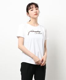INTERPLANET | オーガニックコットンテープ刺繍プルオーバー(Tシャツ/カットソー)