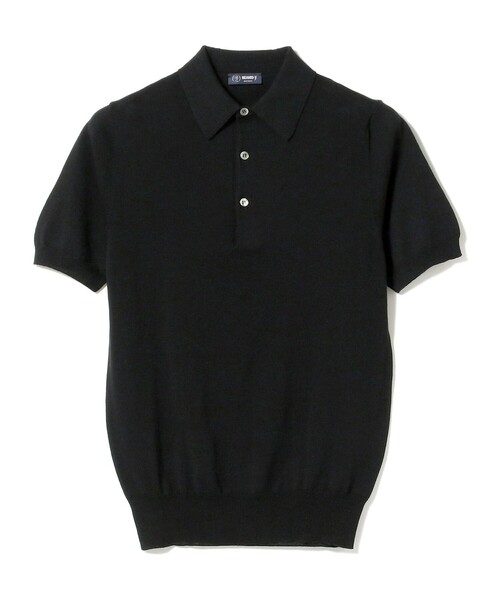 BEAMS F(ビームスエフ)の「BEAMS F / ニット ポロシャツ(ポロシャツ・メンズ・ホワイト/ネイビー/ダークブラウン/ブラック/パープル・46/48/50/52/44)」の8枚目の写真