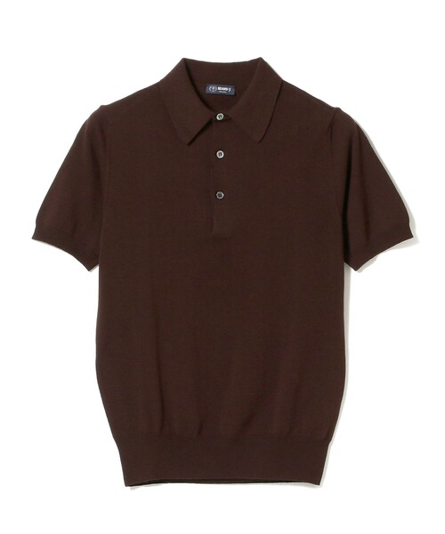 BEAMS F(ビームスエフ)の「BEAMS F / ニット ポロシャツ(ポロシャツ・メンズ・ホワイト/ネイビー/ダークブラウン/ブラック/パープル・46/48/50/52/44)」の10枚目の写真