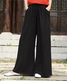 aimoha（アイモハ）の「綿麻ワイドパンツ (SS)（その他パンツ）」
