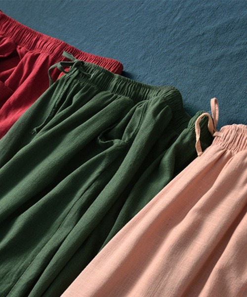 aimoha（アイモハ）の「綿麻ワイドパンツ（その他パンツ・レディース・ブラック/グリーン/オフホワイト/ホワイト/ピンク・MEDIUM/LARGE/SMALL）」の20枚目の写真