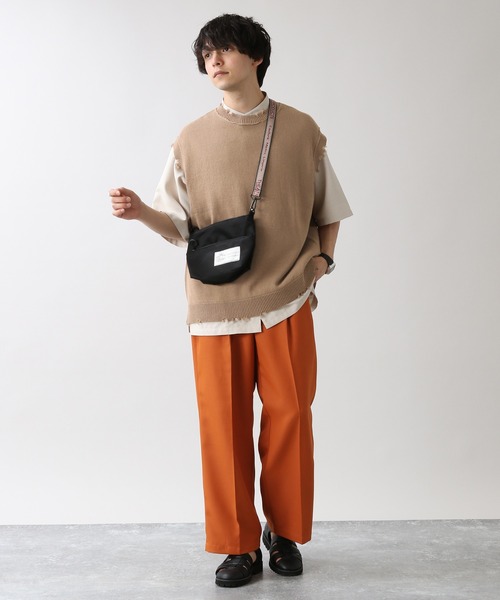 RAGEBLUE（レイジブルー）の「綿麻ダメージニットクルーベスト/949595（ベスト・メンズ・ブラック/ベージュ/ブラウン・MEDIUM/LARGE）」の21枚目の写真